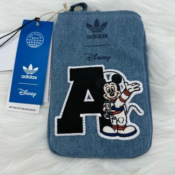🐭Host Pick🐭 Adidas X Disney Mickey Mouse Denim Crossbody Phone Pouch - Picture 10 of 10